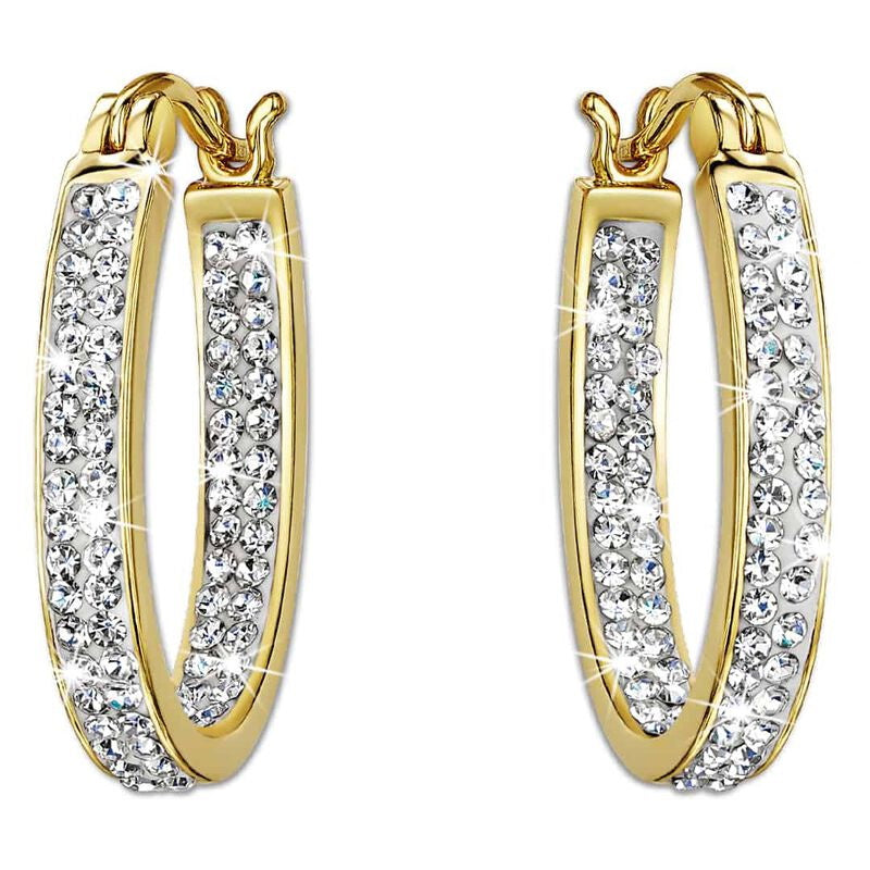 White Fire Inside Out Hoops