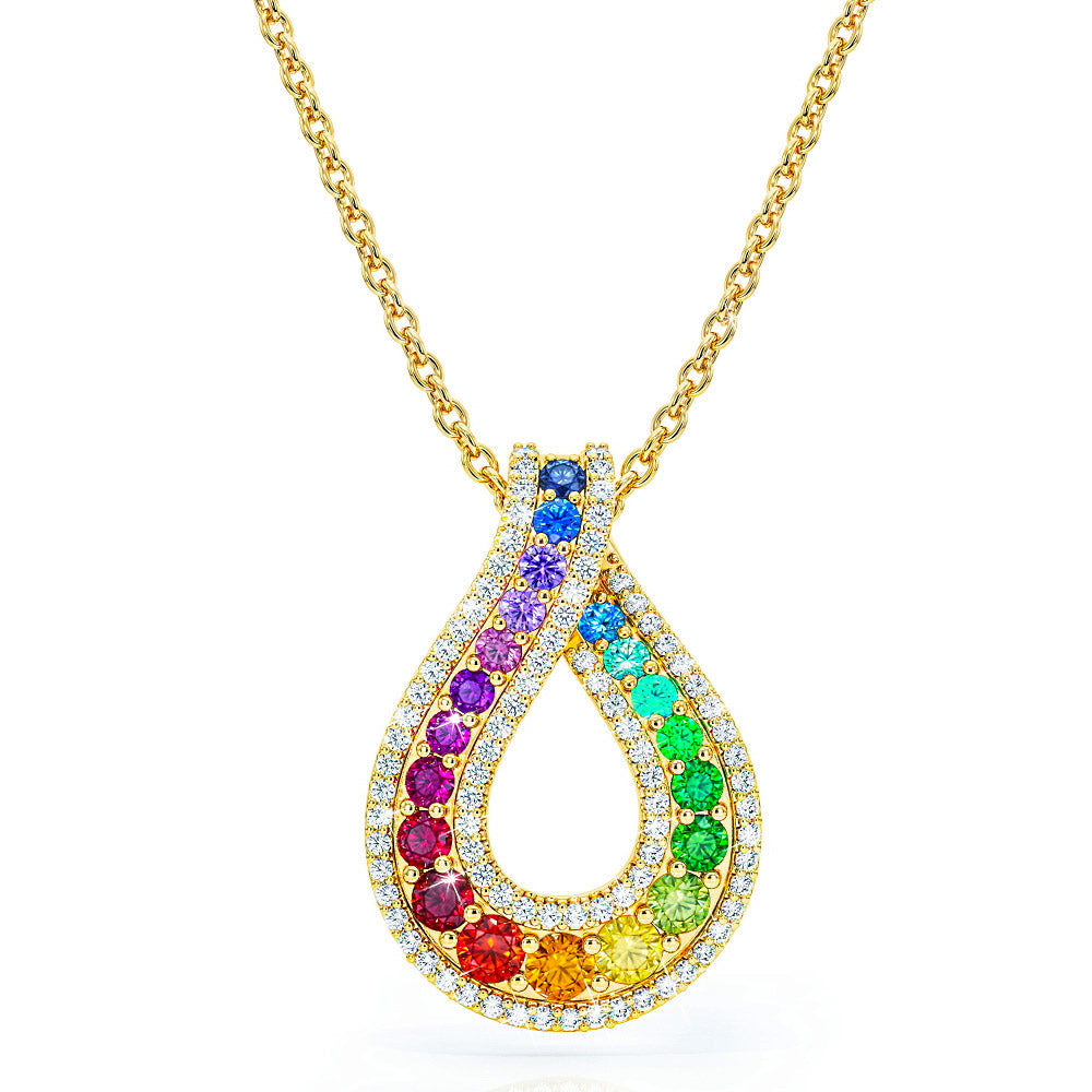 Pingente de gota de arco-íris